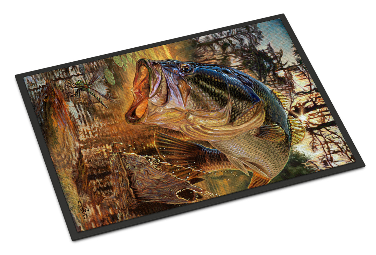 Dragon Slayer Largemouth Bass Indoor or Outdoor Mat 18x27 JMA2002MAT - the-store.com