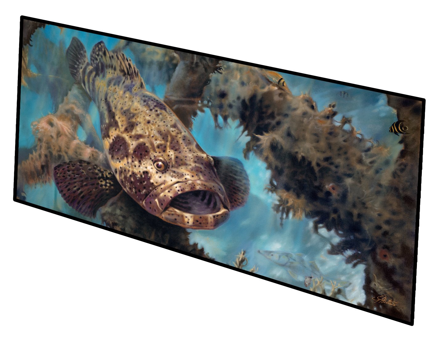 Golden Goliath Grouper Indoor or Outdoor Runner Mat 28x58 JMA2003HRM2858 by Caroline's Treasures