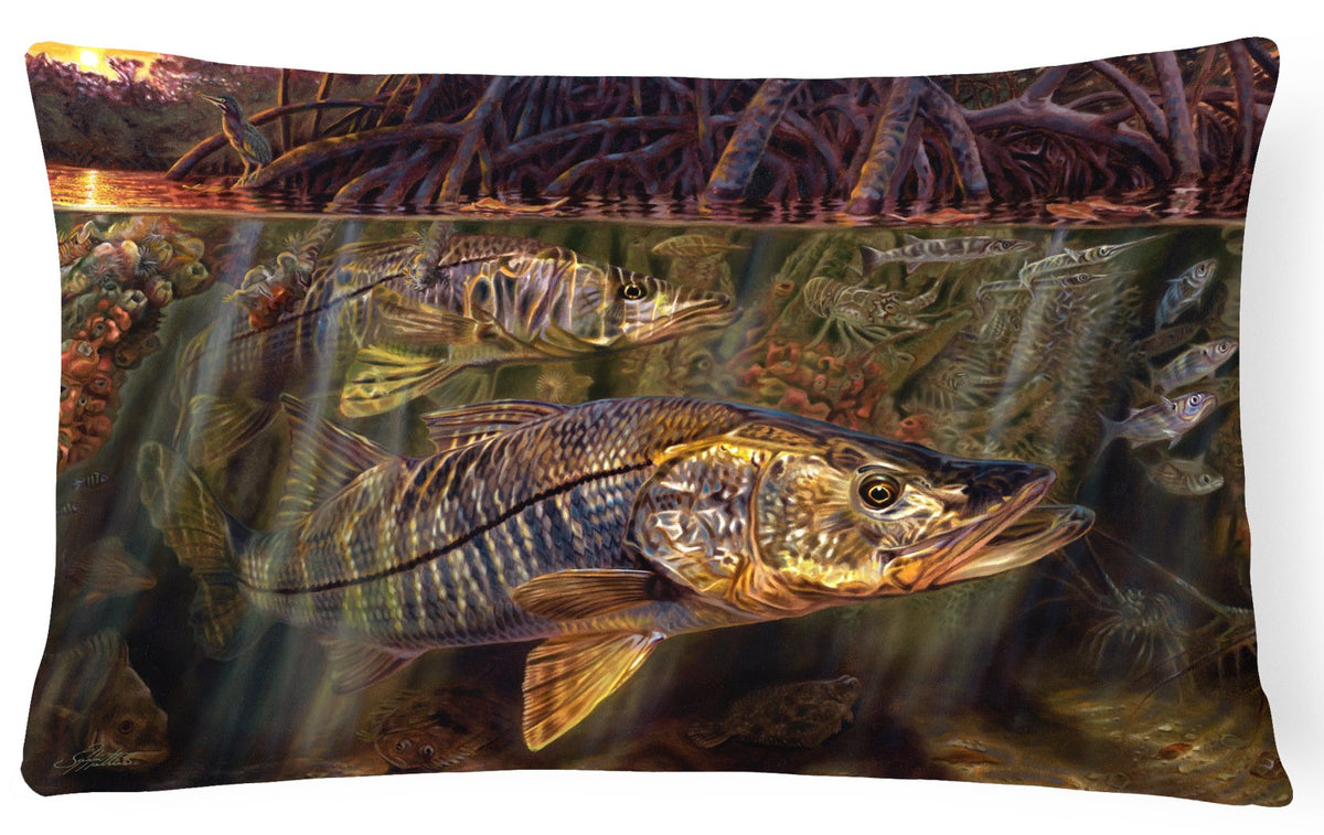 Grove Garden Snook Canvas Fabric Decorative Pillow JMA2004PW1216 by Caroline&#39;s Treasures