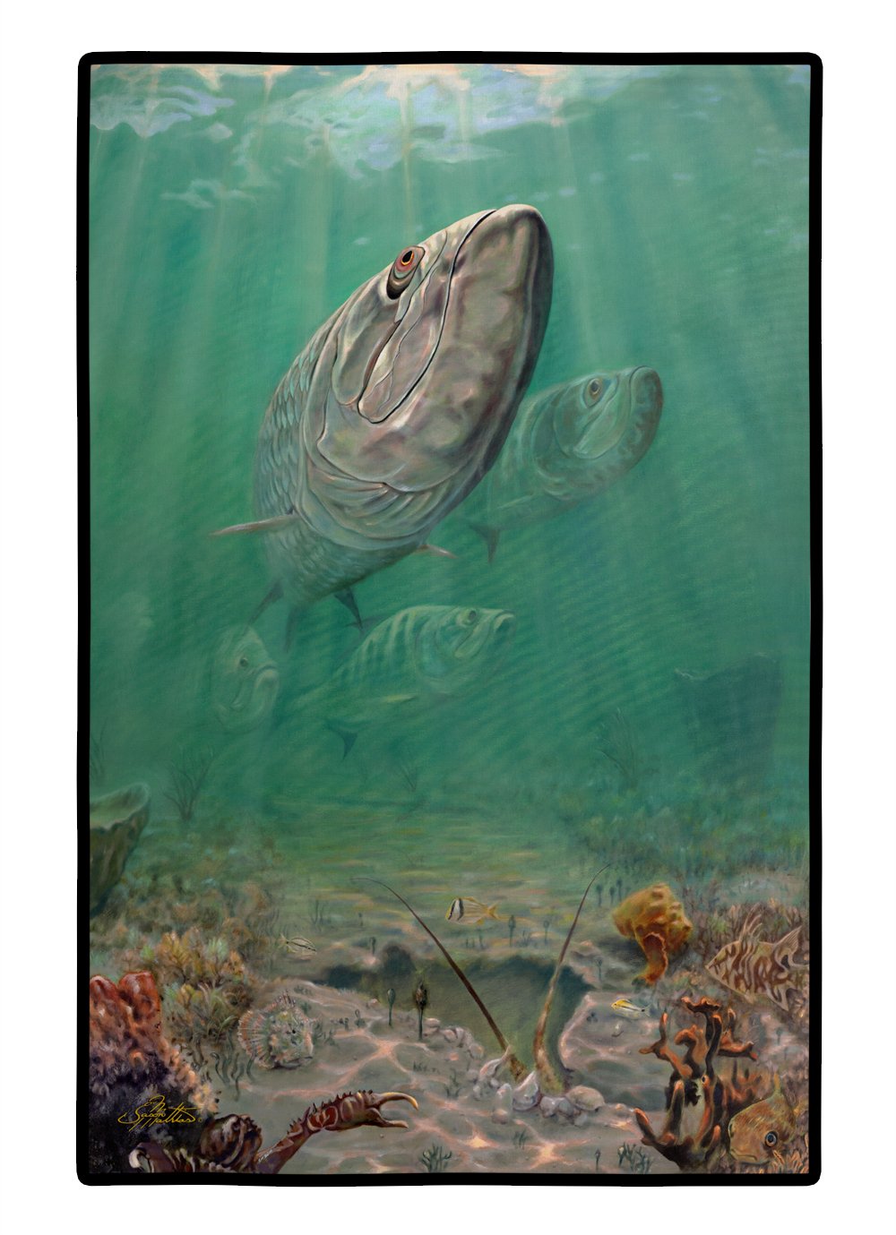 Silver Patrol Tarpon Indoor or Outdoor Mat 24x36 JMA2009JMAT by Caroline&#39;s Treasures