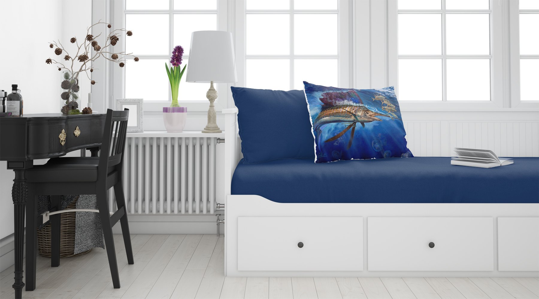 Majesty Sailfish Fabric Standard Pillowcase JMA2010PILLOWCASE by Caroline's Treasures