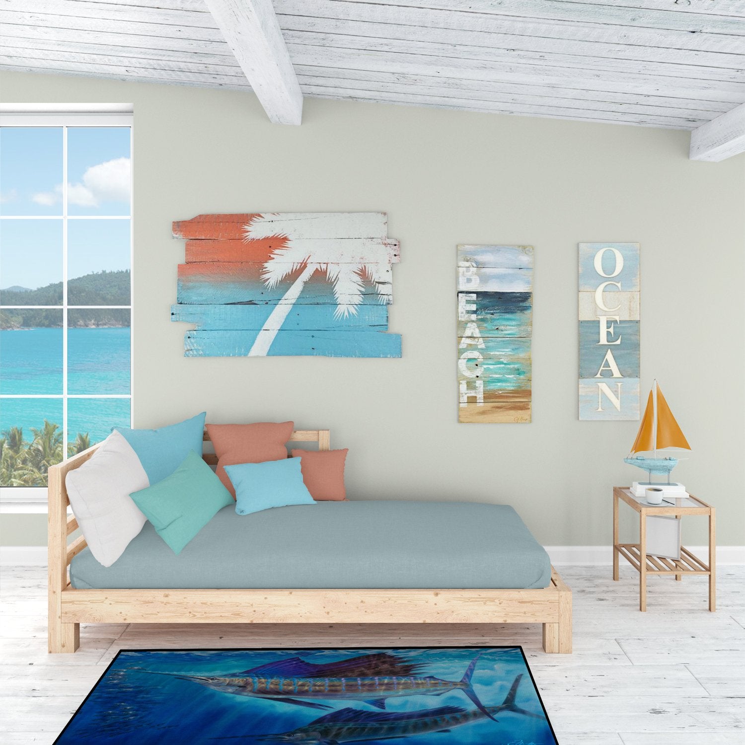 Wide Open Sailfish Indoor or Outdoor Runner Mat 28x58 JMA2011HRM2858 by Caroline's Treasures