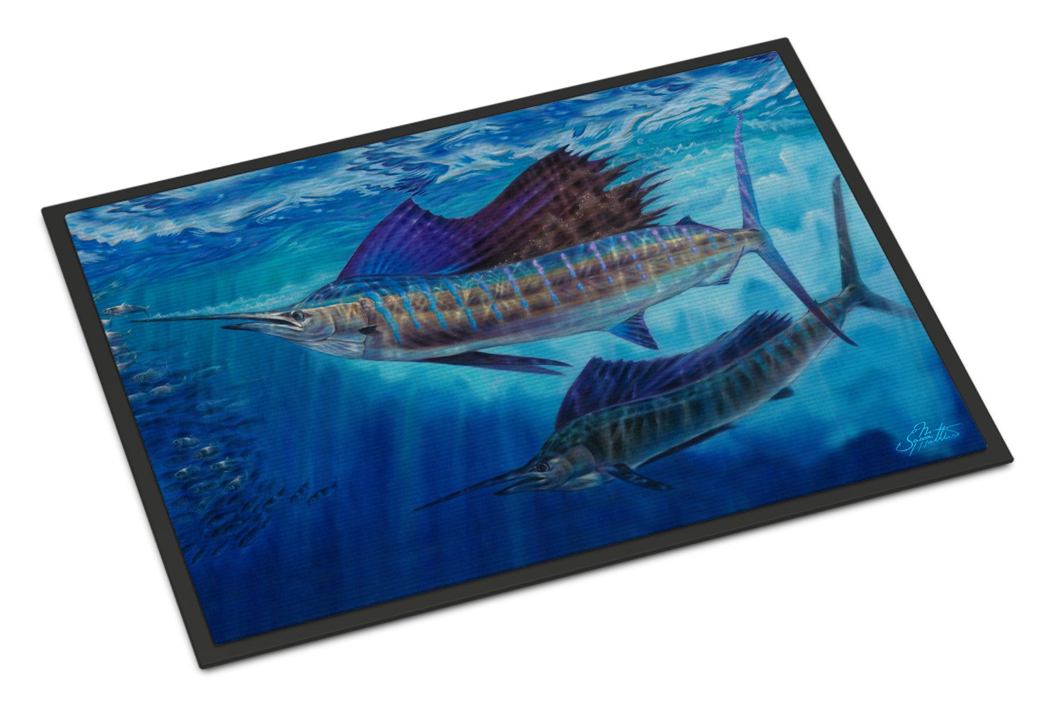 Wide Open Sailfish Indoor or Outdoor Mat 24x36 JMA2011JMAT by Caroline's Treasures