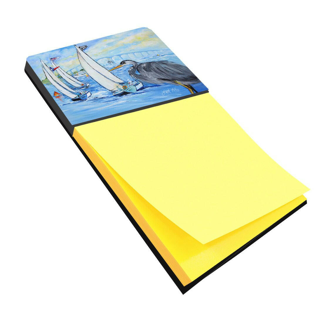 Blue Heron Sailboats Dog River Bridge Sticky Note Holder JMK1001SN by Caroline's Treasures