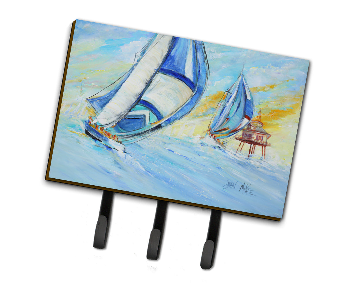 Sailboats and Middle Bay Lighthouse Leash or Key Holder JMK1005TH68  the-store.com.