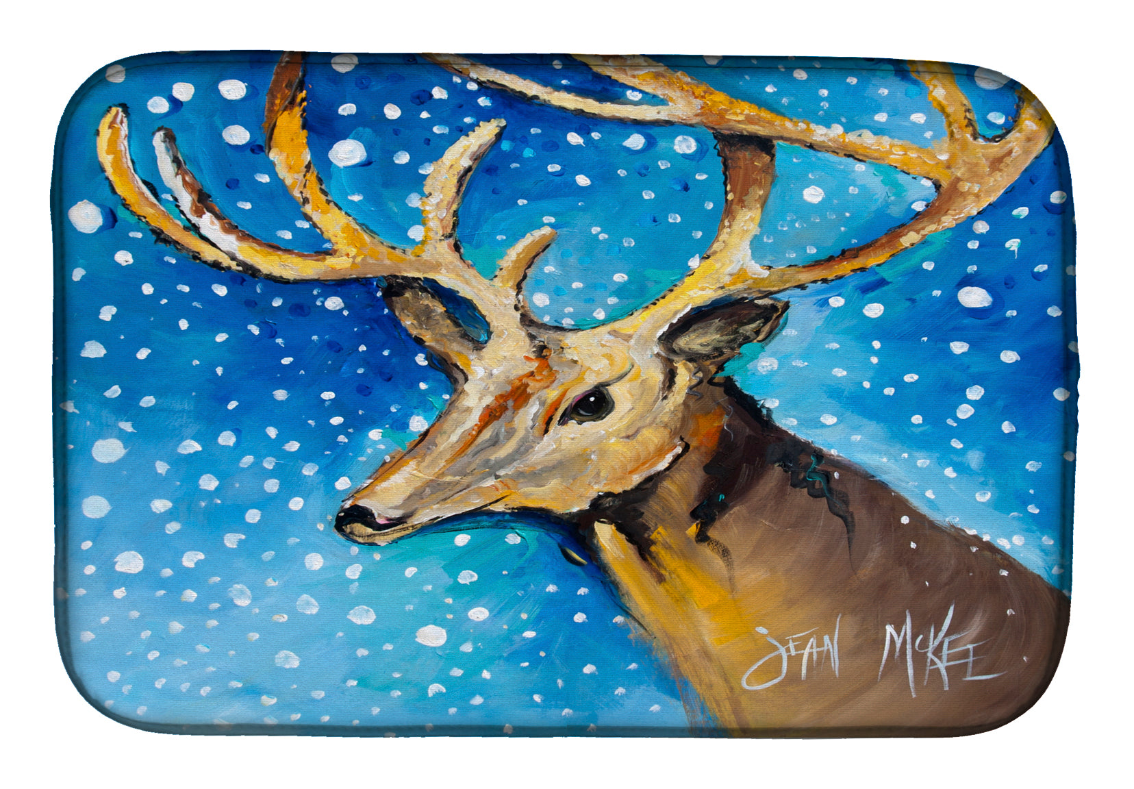 Reindeer Dish Drying Mat JMK1009DDM  the-store.com.