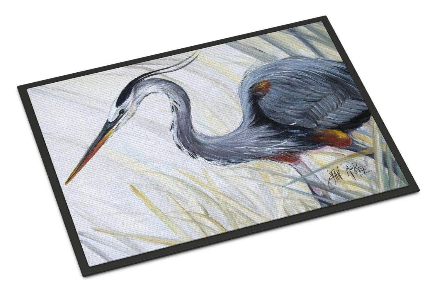 Blue Heron Frog hunting Indoor or Outdoor Mat 24x36 JMK1017JMAT - the-store.com