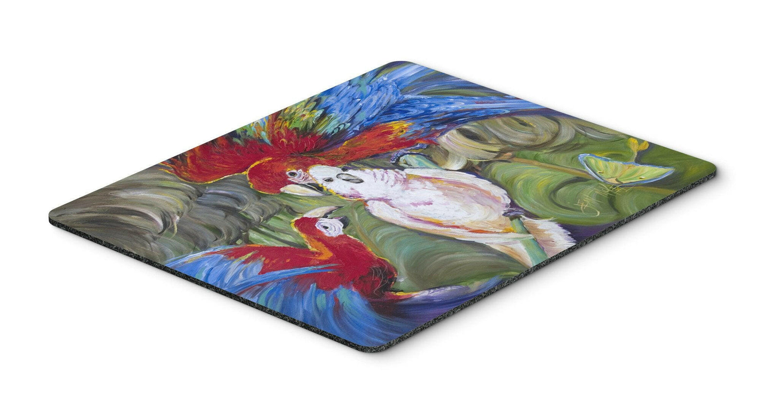 Menage-a-trois Parrots Mouse Pad, Hot Pad or Trivet JMK1018MP by Caroline's Treasures