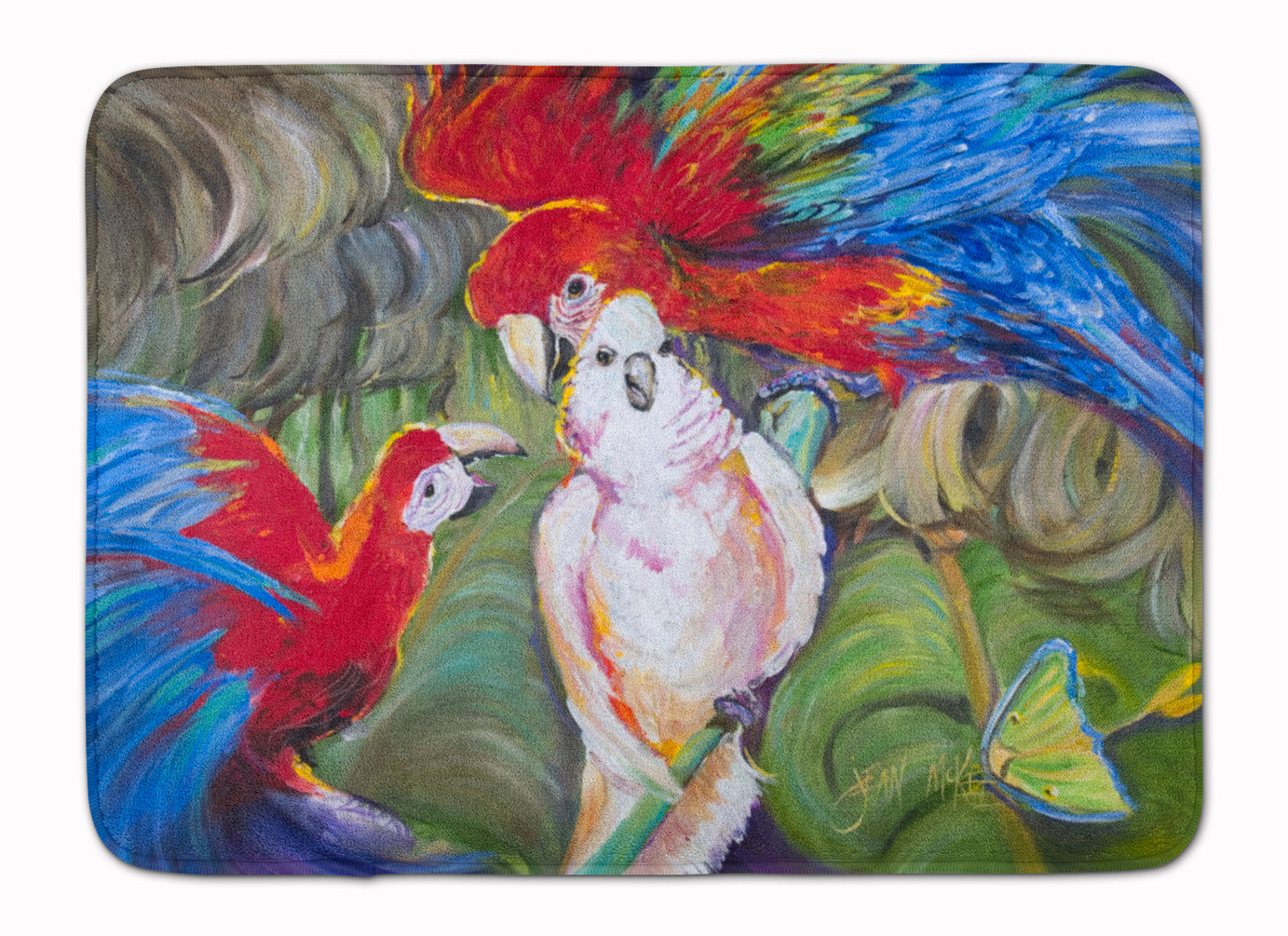 Menage-a-trois Parrots Machine Washable Memory Foam Mat JMK1018RUG - the-store.com