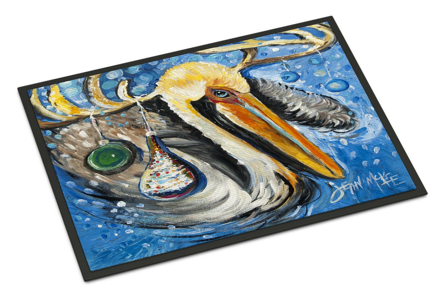 Pelican Dressed as a Reindeer Indoor or Outdoor Mat 18x27 JMK1020MAT - the-store.com