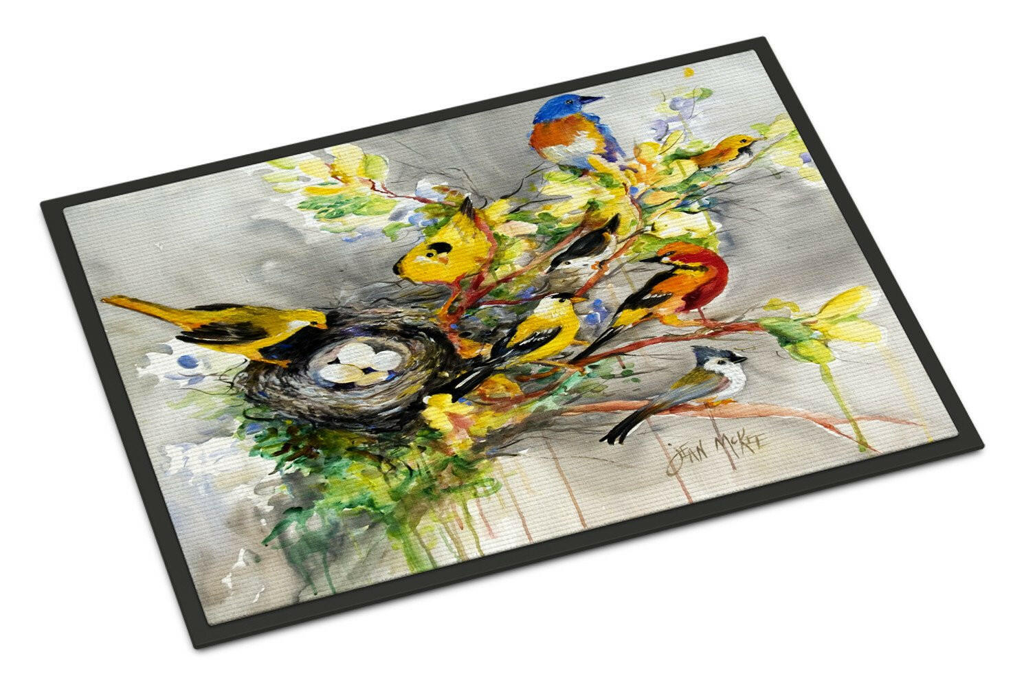 Spring Birds Indoor or Outdoor Mat 18x27 JMK1024MAT - the-store.com