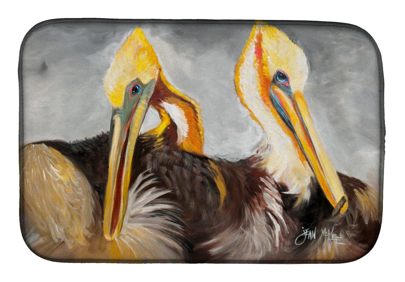 Pelicans Preening Dish Drying Mat JMK1025DDM  the-store.com.