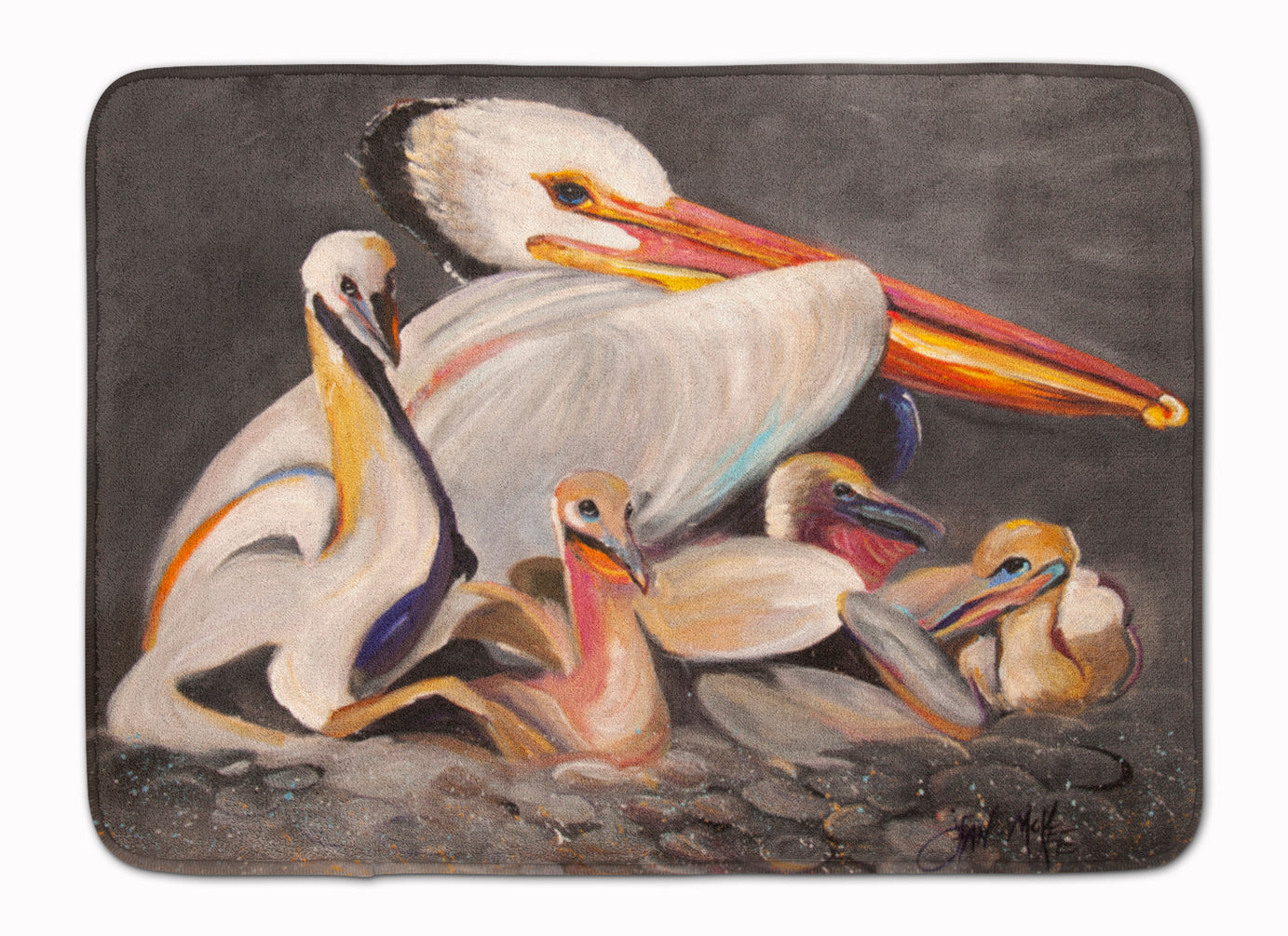 White Pelicans Machine Washable Memory Foam Mat JMK1026RUG - the-store.com