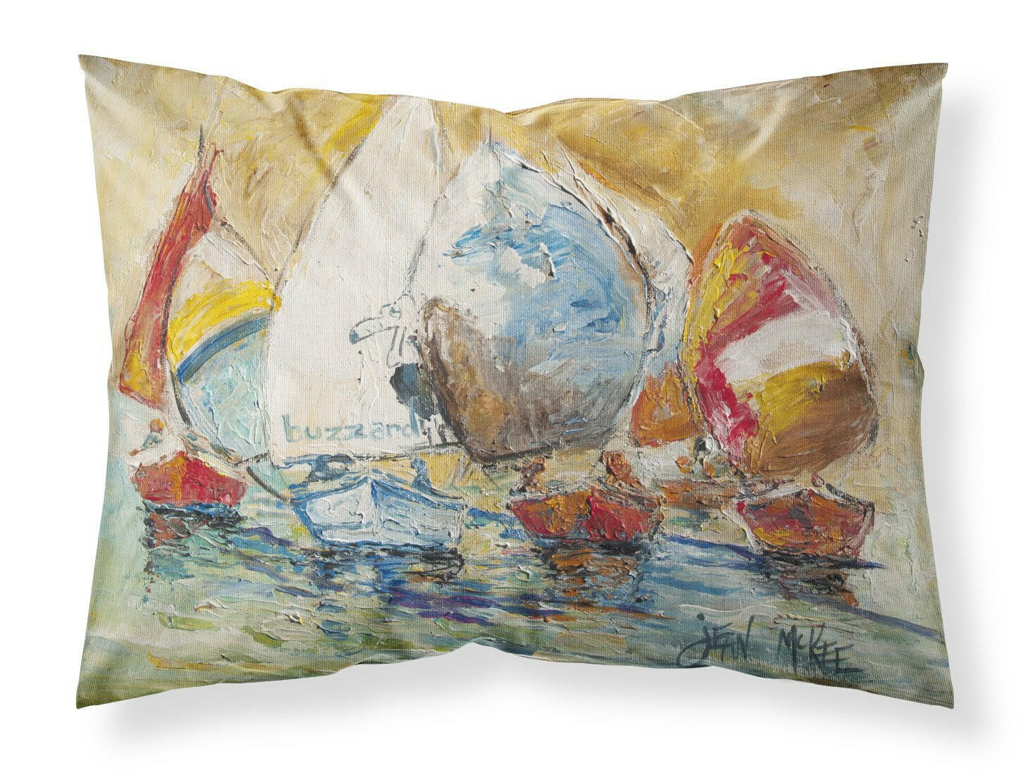 Buzzards Sailboat Race Fabric Standard Pillowcase JMK1037PILLOWCASE by Caroline's Treasures