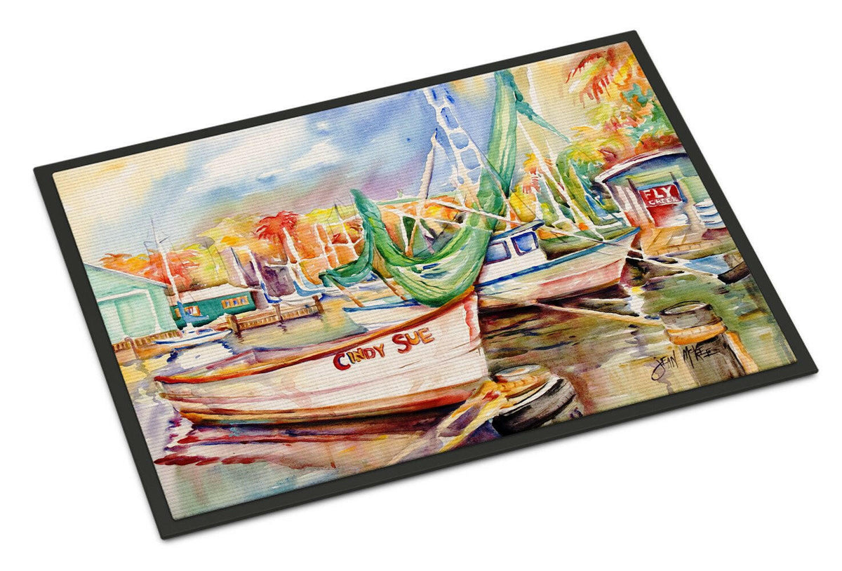 Sailboat Cindy Sue Indoor or Outdoor Mat 18x27 JMK1041MAT - the-store.com