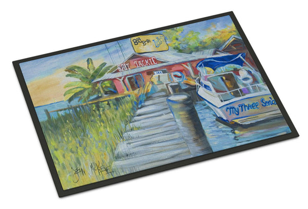 Deep Sea Fishing Boat at LuLu's Indoor or Outdoor Mat 24x36 JMK1050JMAT - the-store.com