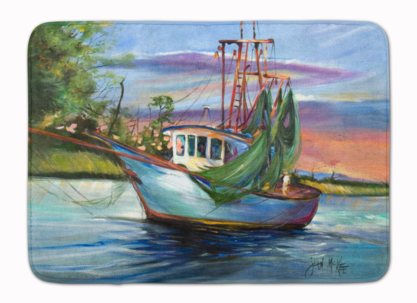 Jeannie Shrimp Boat Machine Washable Memory Foam Mat JMK1059RUG - the-store.com