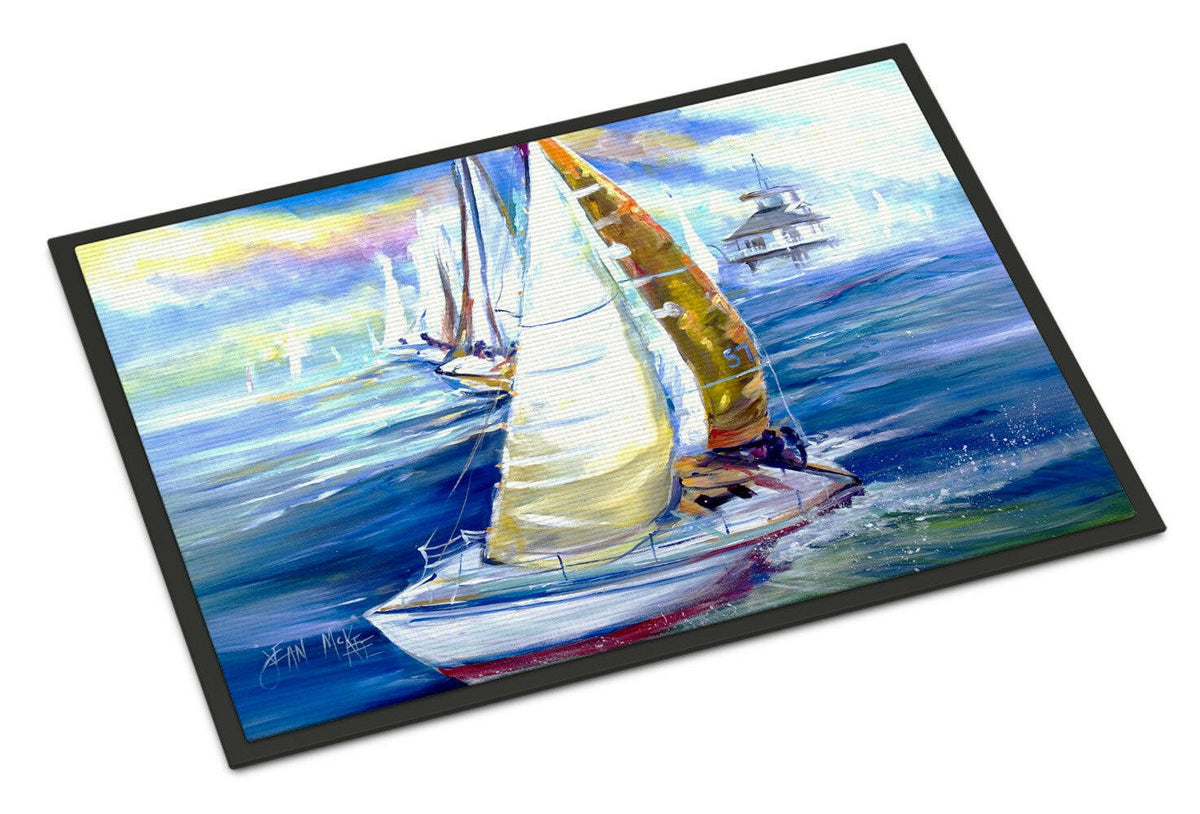 Rock my Boat Sailboats Indoor or Outdoor Mat 18x27 JMK1073MAT - the-store.com