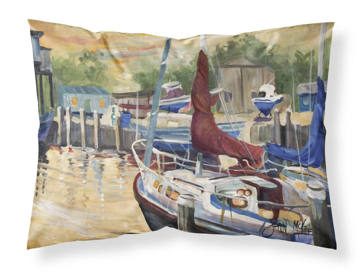 New Sunset Bay Sailboat Fabric Standard Pillowcase JMK1083PILLOWCASE by Caroline&#39;s Treasures