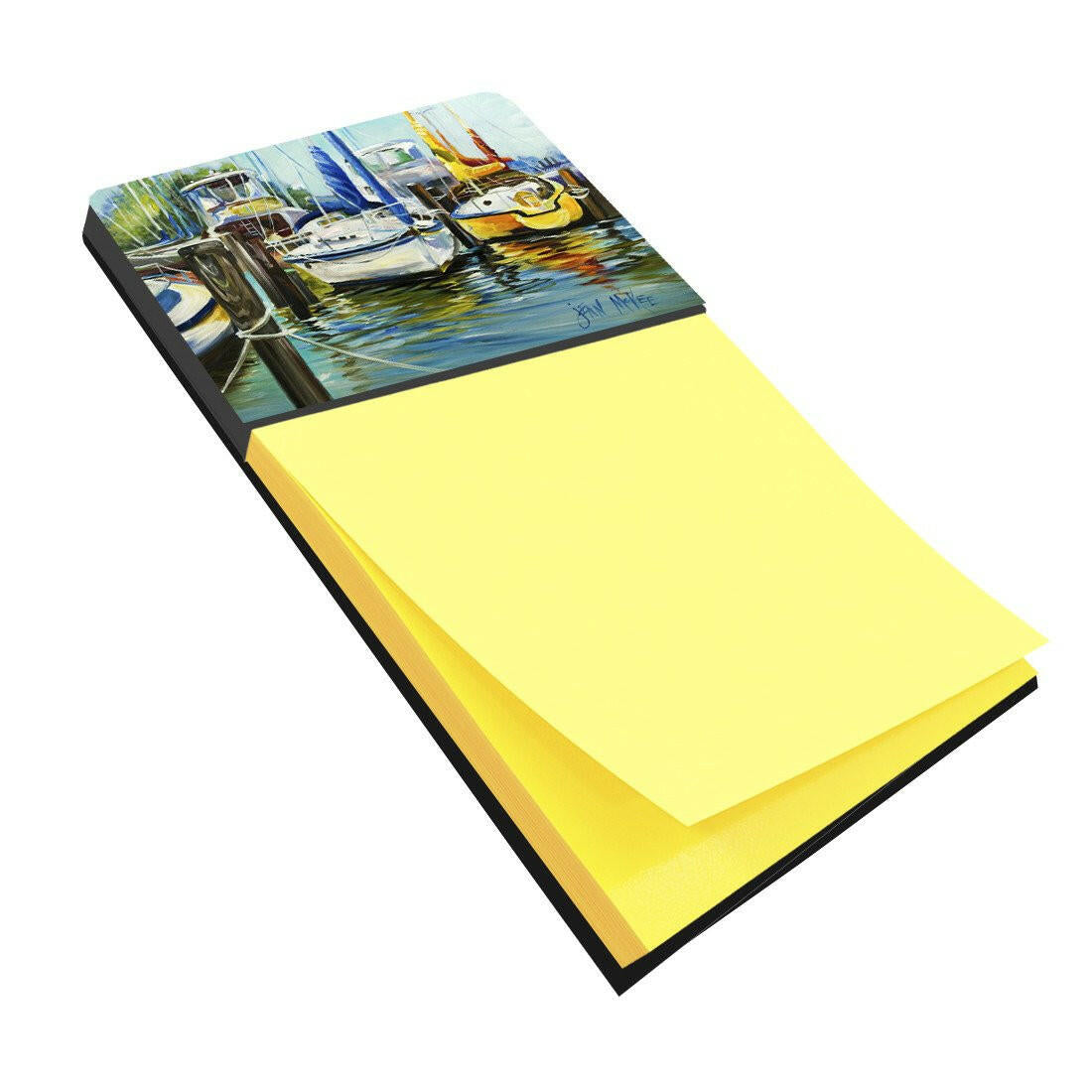 Yellow boat II Sailboat Sticky Note Holder JMK1085SN by Caroline's Treasures