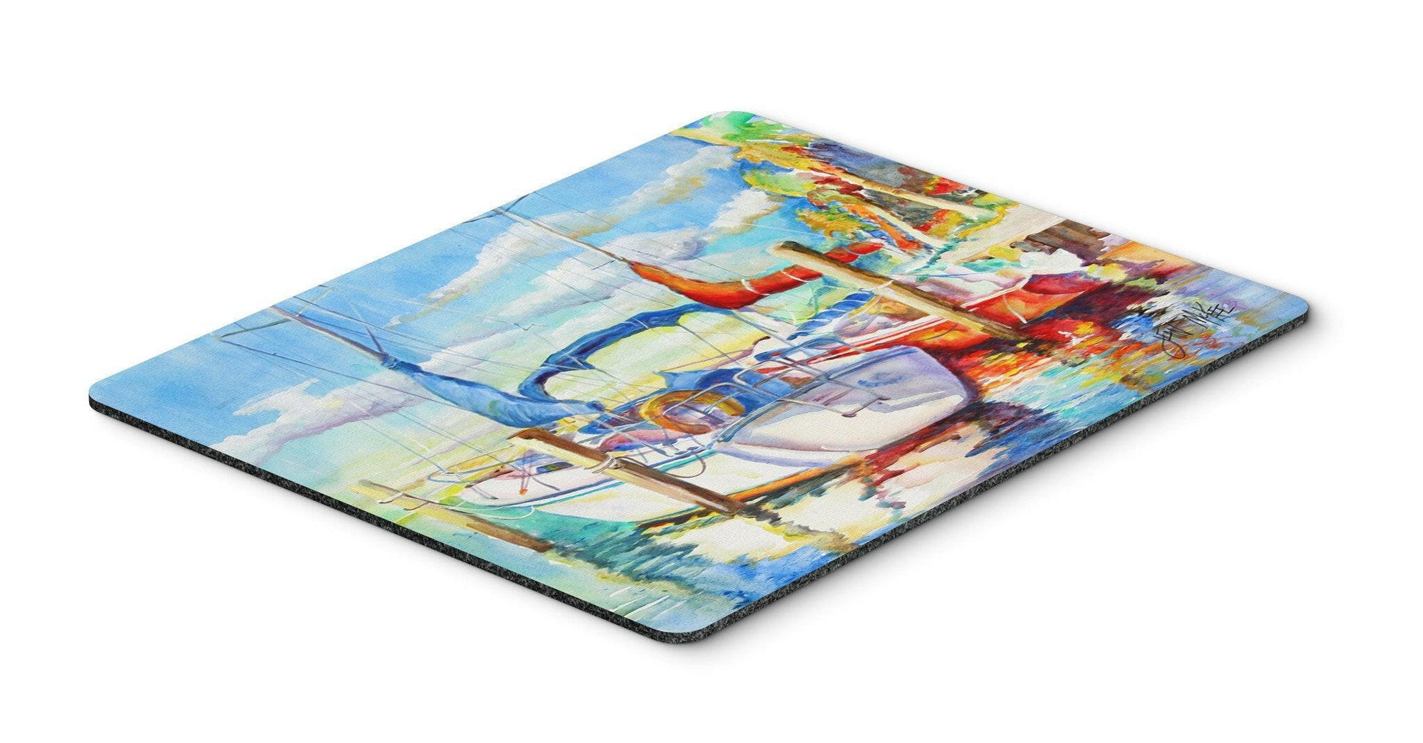 Towering Q Sailboat Mouse Pad, Hot Pad or Trivet JMK1088MP by Caroline's Treasures