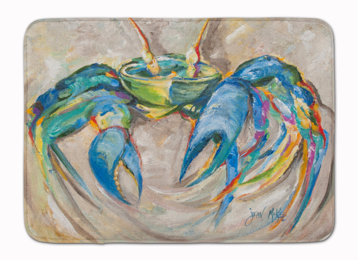 Blue Crab Machine Washable Memory Foam Mat JMK1089RUG - the-store.com