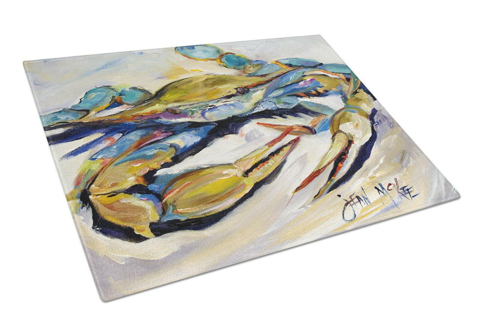 Blue Crab Glass Cutting Board Large JMK1092LCB by Caroline's Treasures