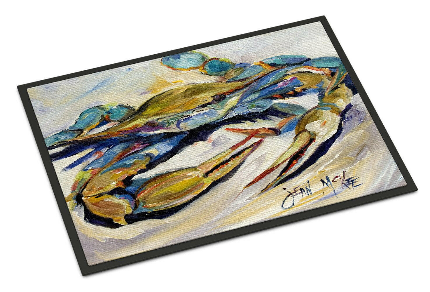 Blue Crab Indoor or Outdoor Mat 18x27 JMK1092MAT - the-store.com