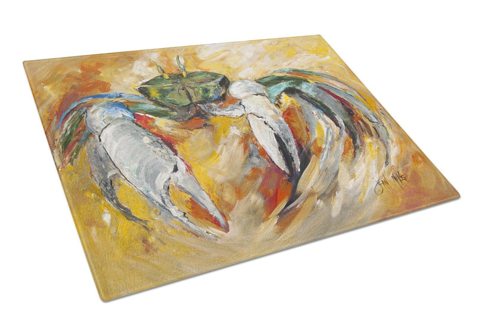 Blue Crab Glass Cutting Board Large JMK1108LCB by Caroline's Treasures