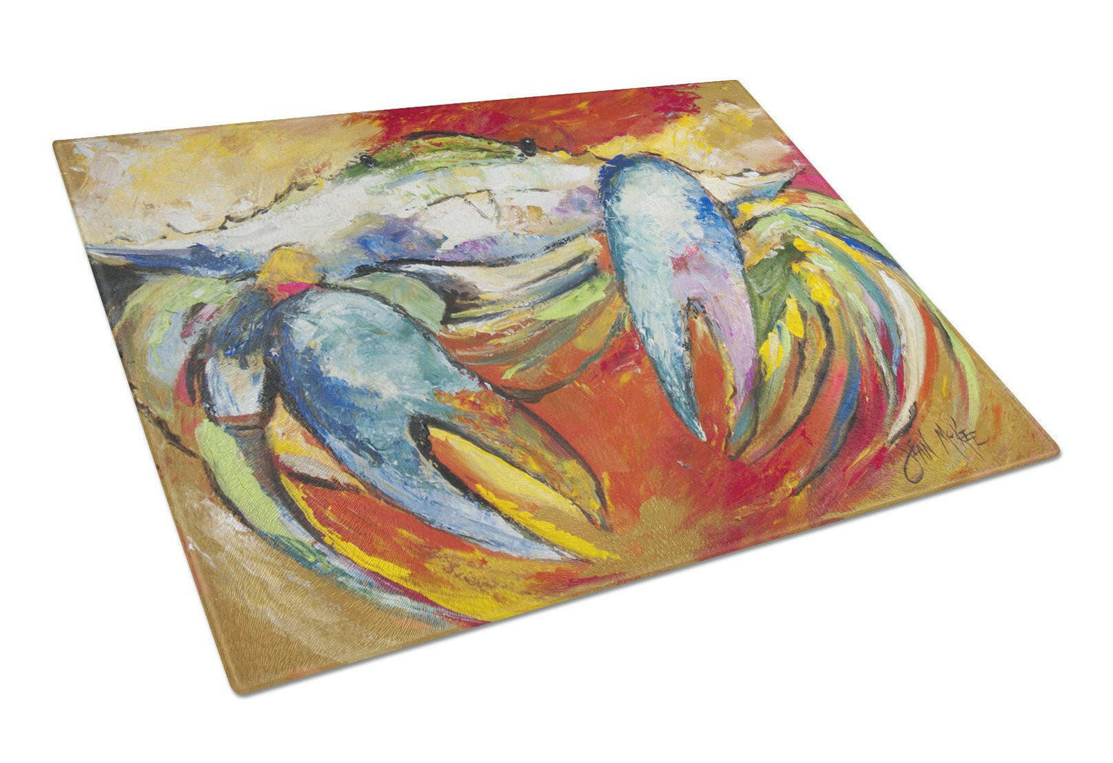 Blue Crab Glass Cutting Board Large JMK1109LCB by Caroline's Treasures