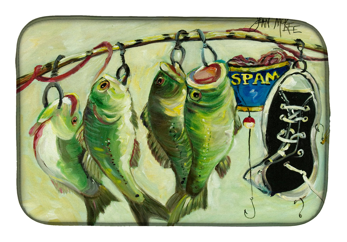 Recession Food Fish caught with Spam Dish Drying Mat JMK1113DDM  the-store.com.