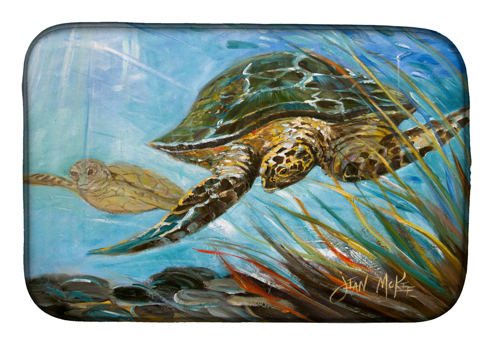 Loggerhead Sea Turtle Dish Drying Mat JMK1118DDM  the-store.com.