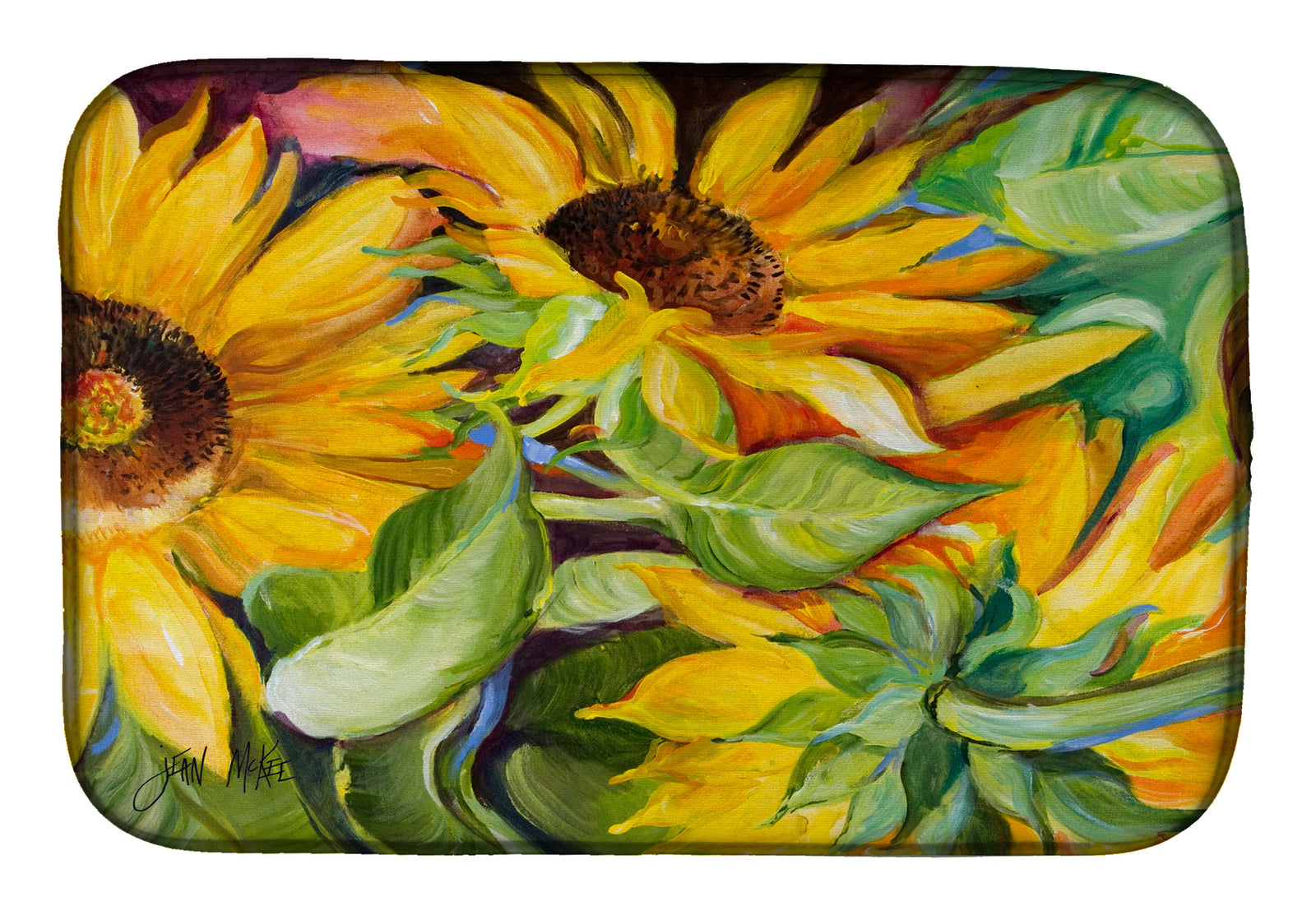 Sunflowers Dish Drying Mat JMK1122DDM  the-store.com.