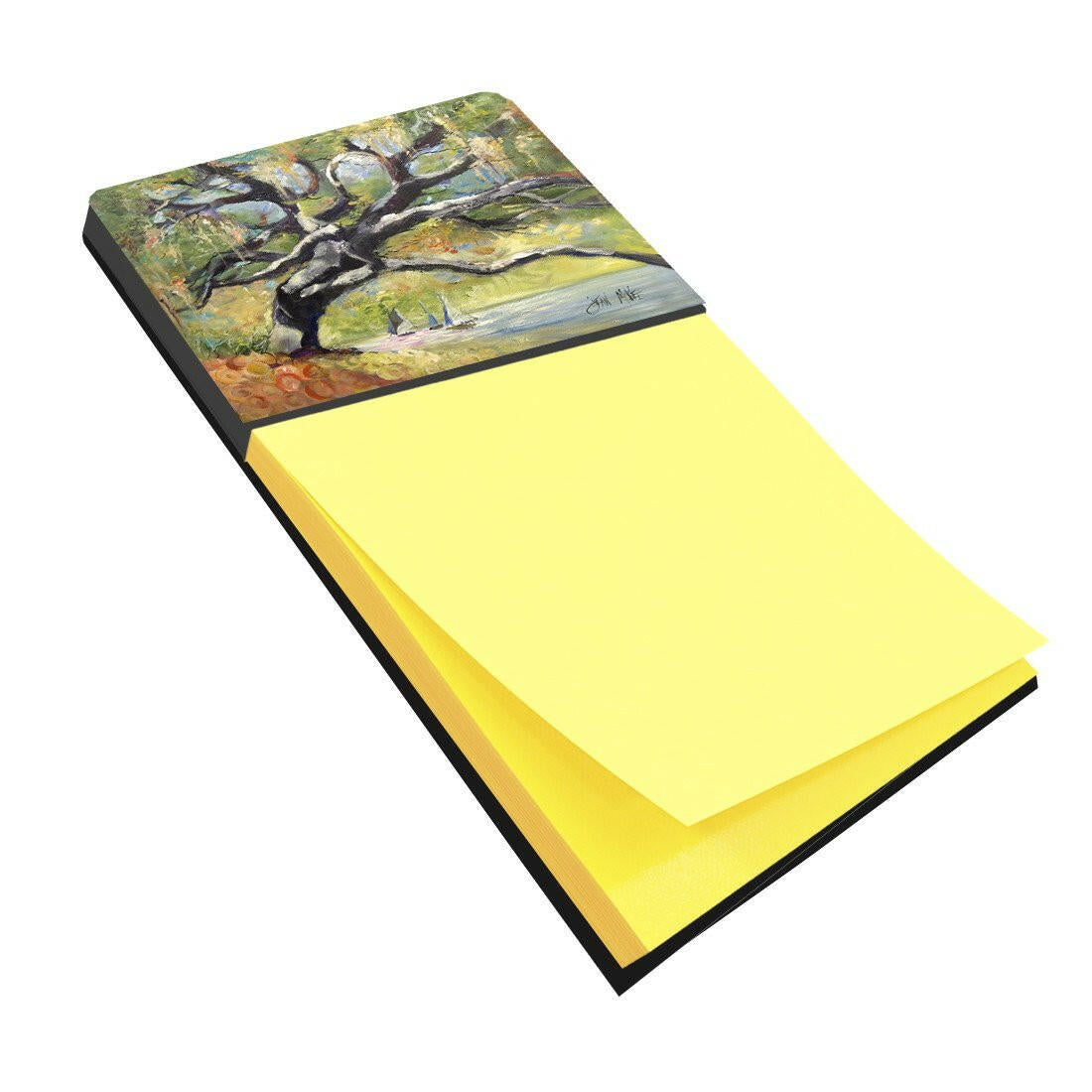 Oak Tree on the Bay with Sailboats Sticky Note Holder JMK1132SN by Caroline's Treasures