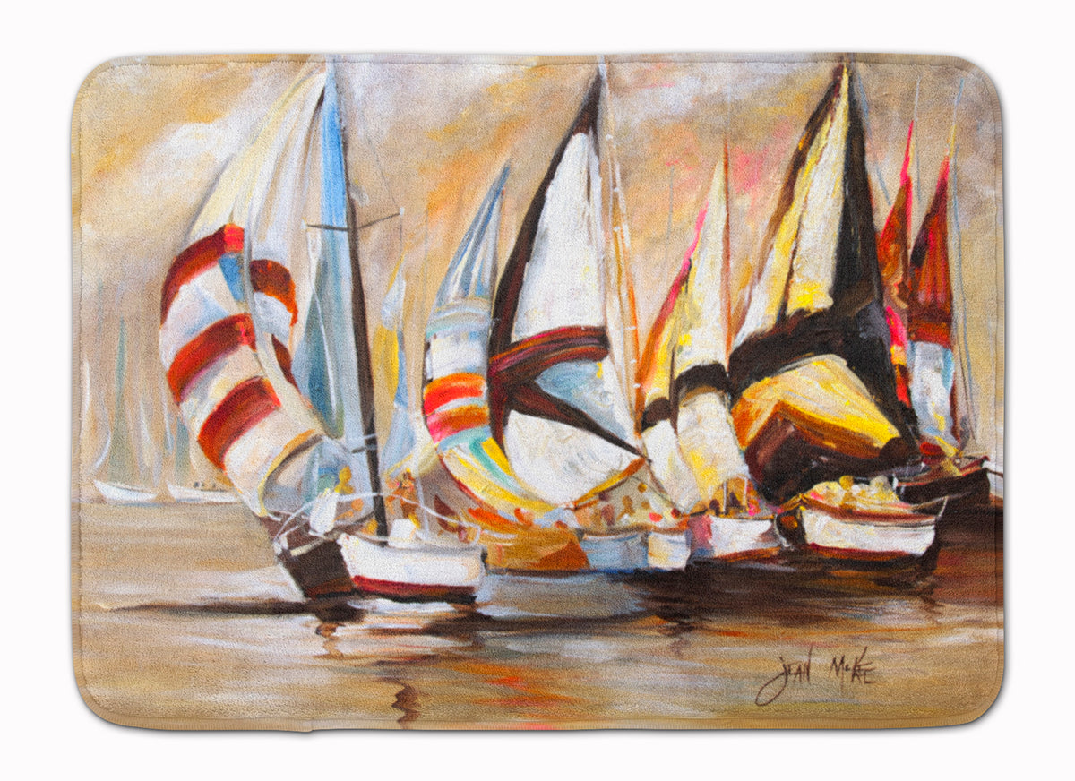 Boat Binge Sailboats Machine Washable Memory Foam Mat JMK1136RUG - the-store.com