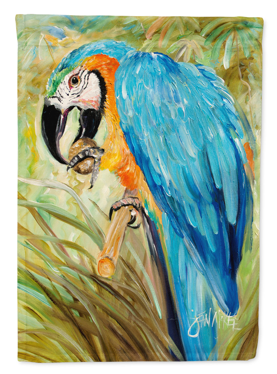 Blue Parrots Flag Canvas House Size JMK1147CHF  the-store.com.