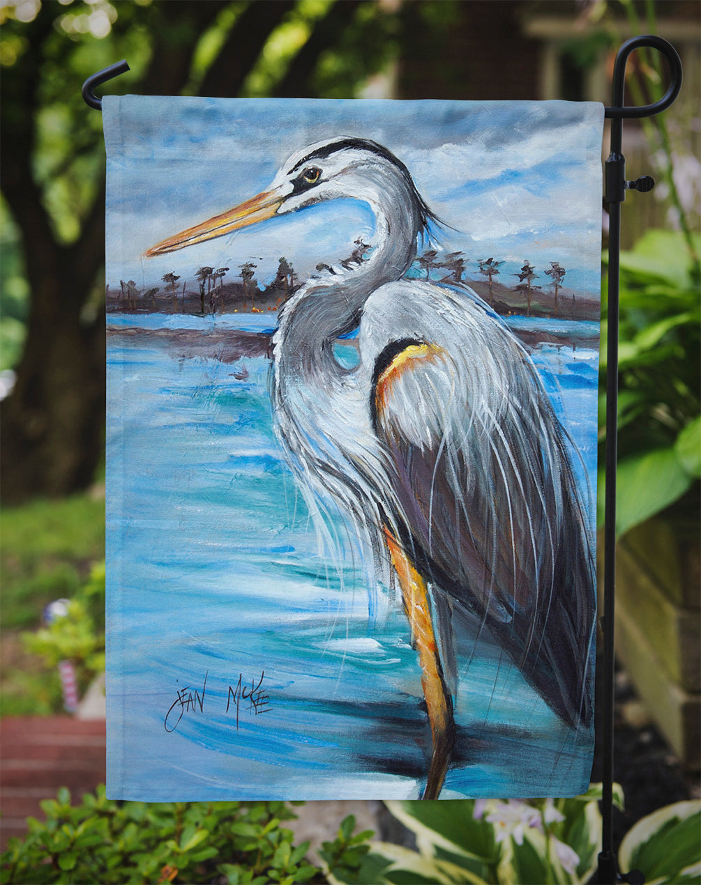 Blue Heron Gazing Flag Garden Size JMK1148GF  the-store.com.