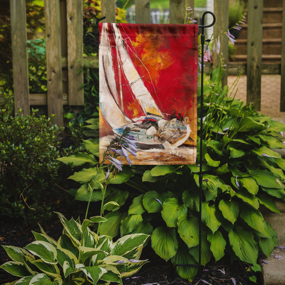 Red Sailboat Flag Garden Size JMK1154GF  the-store.com.