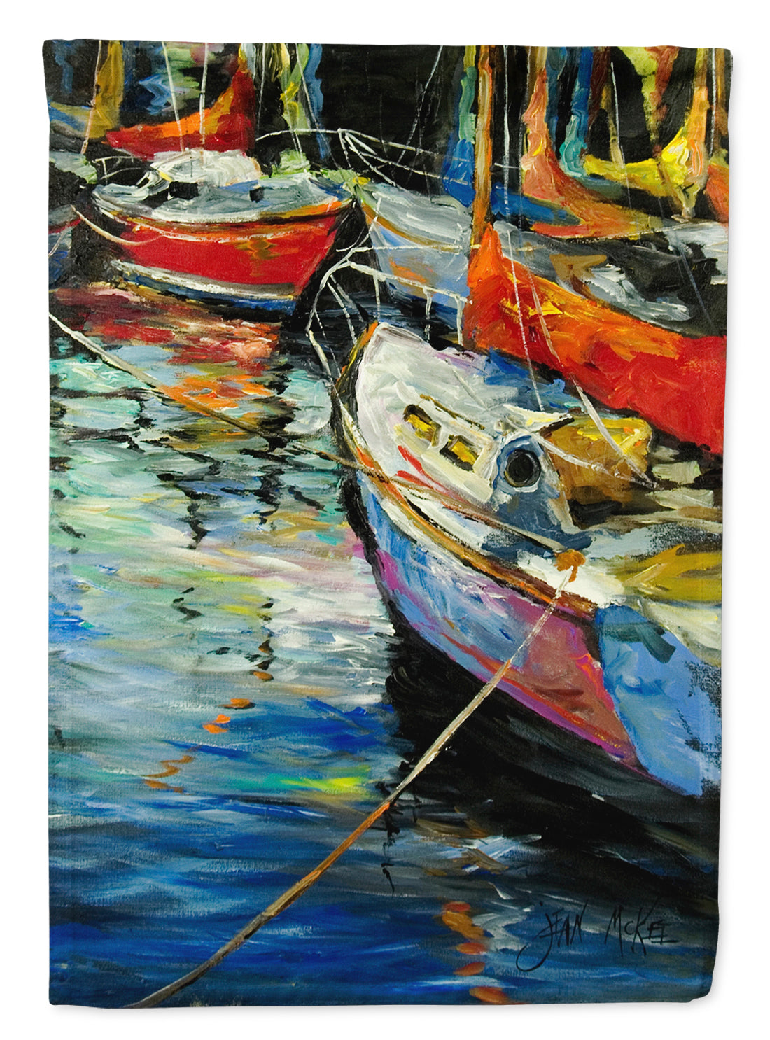 Boat Talk Sailboats Flag Canvas House Size JMK1164CHF  the-store.com.