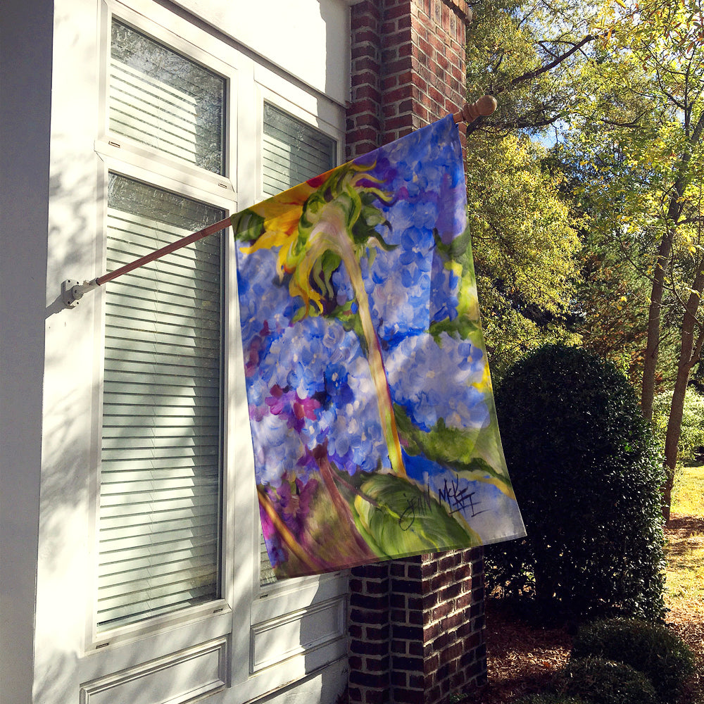 Hydrangea and Sunflower Flag Canvas House Size JMK1174CHF  the-store.com.