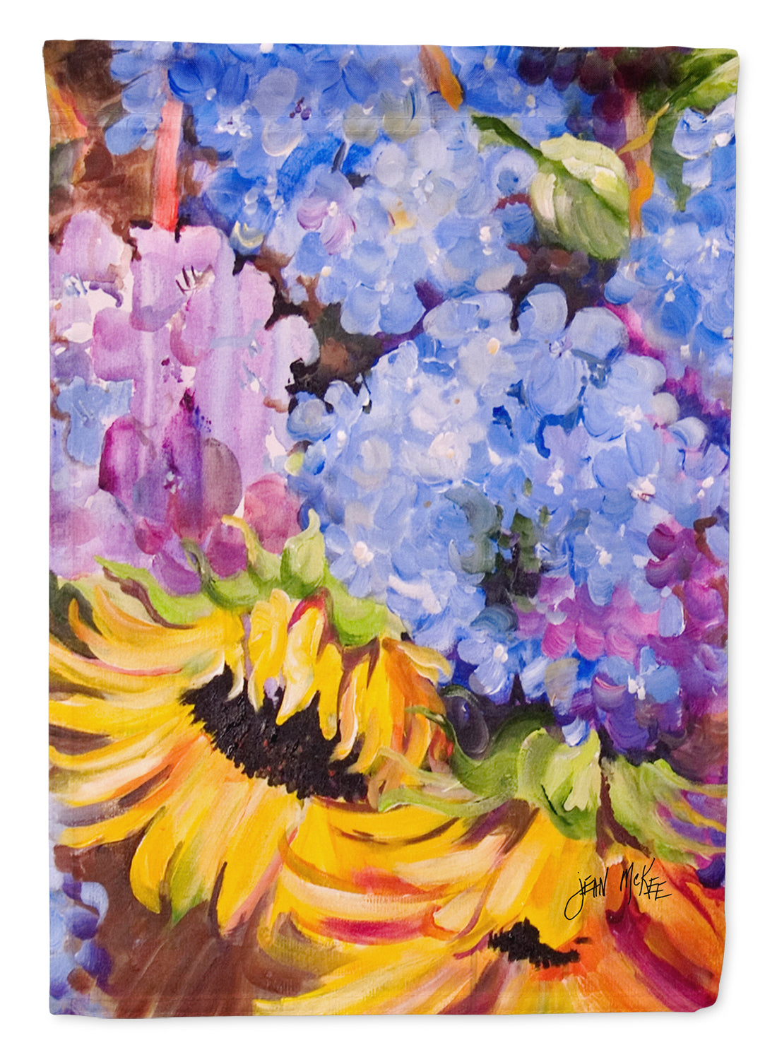 Hydrangeas and Sunflowers Flag Garden Size JMK1175GF  the-store.com.