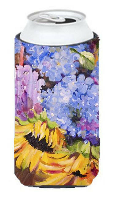 Hydrangeas and Sunflowers Tall Boy Beverage Insulator Hugger JMK1175TBC by Caroline's Treasures