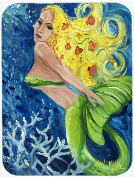 Blonde Mermaid Glass Cutting Board Large JMK1179LCB by Caroline's Treasures