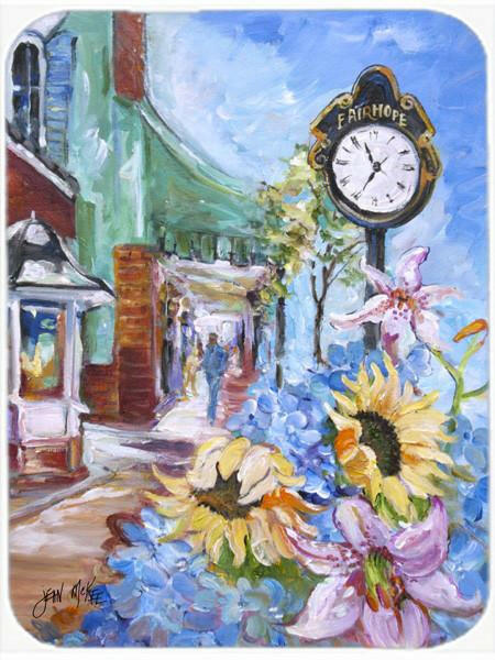 Fairhope Clock Glass Cutting Board Large JMK1187LCB by Caroline's Treasures