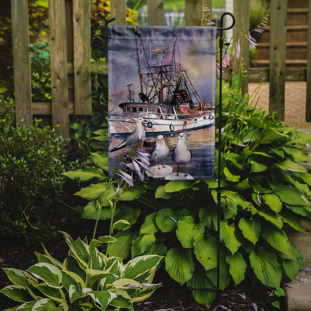 Sea Gulls and shrimp boats Flag Garden Size  the-store.com.