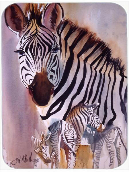 Zebras Glass Cutting Board Large JMK1197LCB by Caroline's Treasures