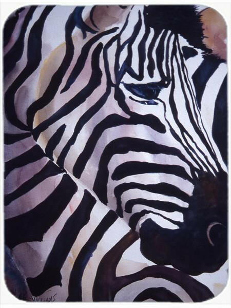 Zebra Head Mouse Pad, Hot Pad or Trivet JMK1198MP by Caroline's Treasures