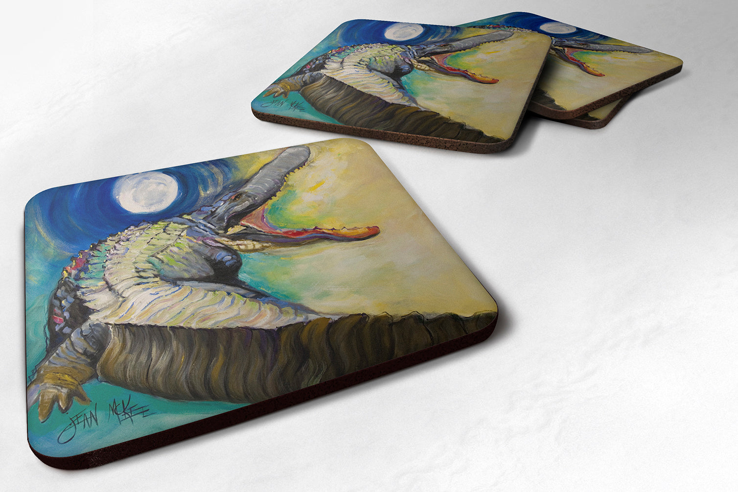 Set of 4 Alligator Foam Coasters JMK1207FC - the-store.com