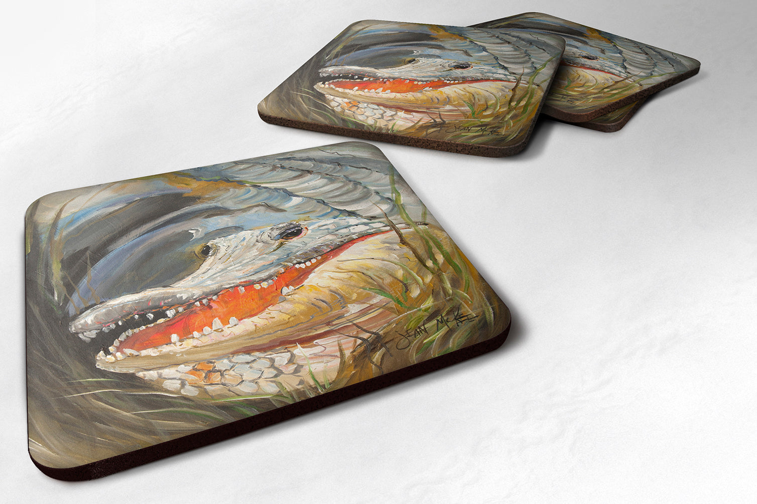 Set of 4 Alligator Foam Coasters JMK1208FC - the-store.com