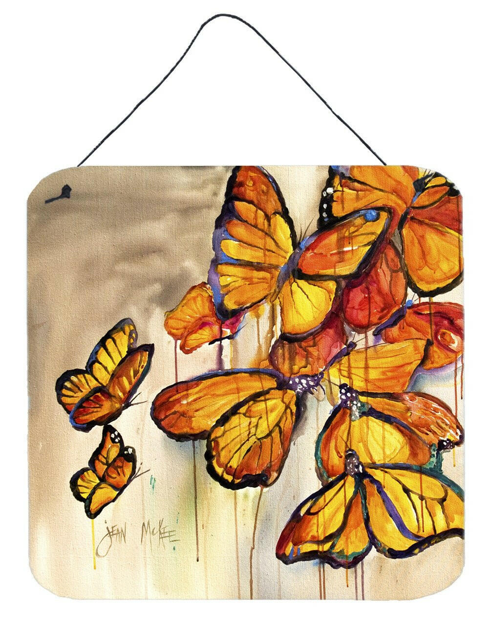 Butterflies Wall or Door Hanging Prints JMK1220DS66 by Caroline's Treasures